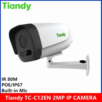 Оригиналната марка Tiandy TC-C12EN 2MP вграден микрофон IP67 POE starlight Вграден 4 светодиода IR 80-метрова IP Bullet камера