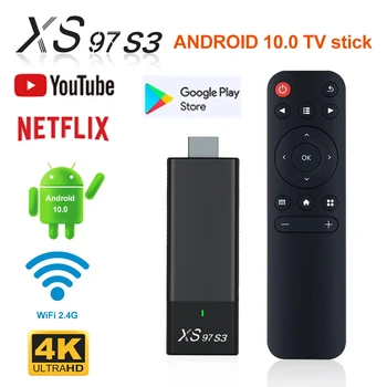 Smart TV Stick Android 10 H313 4K HDR ТВ-приемник 2,4 G WiFi, HDMI-съвместими Носители 1 GB + 8 GB телеприставка за Google YouTube