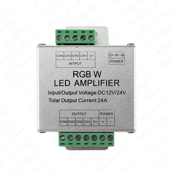 4-канален усилвател RGBW постоянен ток на входа 12 В 24 В, ток 24 А, използван за led лента 3528 smd 5050 SMD RGBW