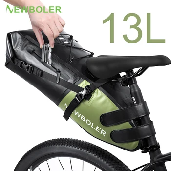 Велосипедна чанта Водоустойчива 13Л Голям Капацитет, Държач за Велосипед рамка, Седельная чанта, Велосипеди Сгъваем Заден Багажник на МТВ, Пътен Багажника, Опаковане Велосипеди