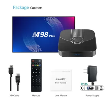 Android TV BOX M98 Smart Android 11,0 Телеприставка 4G 64G 2,4 G 5G Двойна WiFi Android media player HD iptv 4K