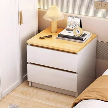 Дървена Нощна масичка в спалнята, Модерни бели Луксозни нощни Шкафчета за съхранение, Уникален минималистичен мебели за дома Armarios De Dormitorio