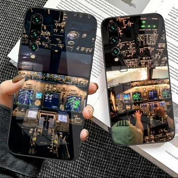 Калъф за телефон в пилотската кабина Huawei P50 P40 P30 P20 Pro Капитан 40 30 20 Pro Nova 9 8 7, със стъклен капак за телефон от КОМПЮТЪР