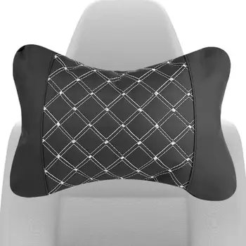 Crochet автомобилни възглавници от изкуствена кожа, облегалка, възглавница за шията, Аксесоари за седалки, auto Черна airbag, Гъвкав Интериор