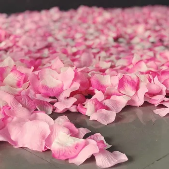 100/500/1000 бр. Цветни романтични копринени листенца от рози, изкуствен листенце сватбена цвете, украса за Сватбени партита 50%