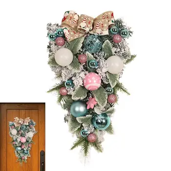 Коледен Каплевидный ключодържател от PVC, Коледен ключодържател за украса Коледен венец на открито, окачване за Празнична окачване на стена, входната врата
