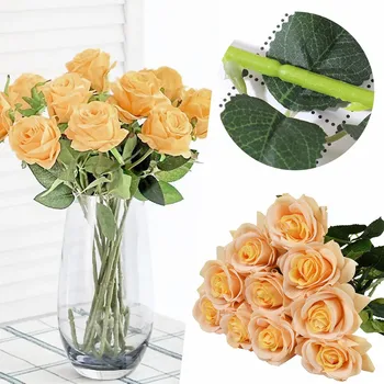 Букет от рози, Копринени цветя, Пластмасови цветя, Изкуствени цветя, Украса за всекидневната, Суха цветна маса, Зимни цветя за ваза
