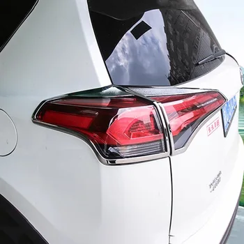 ABS Хромирана Задна Светлина за обратно виждане фенер, тампон върху Рамка стикер 4 бр./компл. За Toyota RAV4 РАВ 4 2016 2017 2018