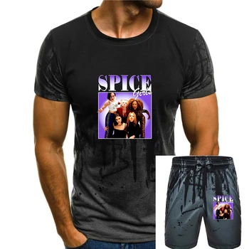 Мъжки t-shirt, РЕКОЛТА тениска Spice Girls - Черна дамска тениска