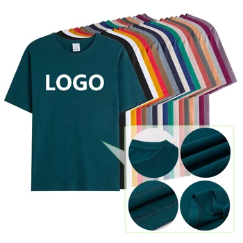 Риза с бродерия и логото от 100% памук за момчета, по-големи размери, обикновена тениски по поръчка, мъжки ризи