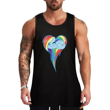Мъжки летни дрехи на бретелях Heart Of Rainbow Dash, тениски за мъже 2023