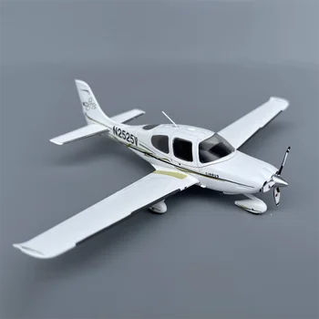 Хвърли под налягане 1:72 Мащаб Cirrus SR22 един двигател самолетът N2525V Имитация сплав Готов модел самолет Колекция подарък играчка