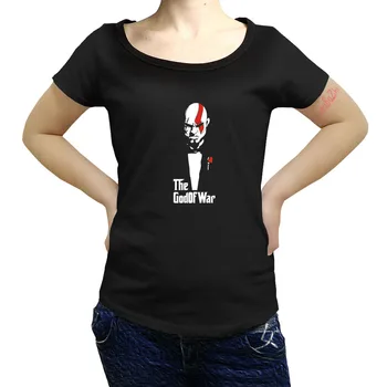 Тениска JHPKJJHPKJGod of War, пародия на Кръстник баща, подарък геймърите в гръцки стил, страхотна ежедневна тениска, дамска мода за момичета sbz8