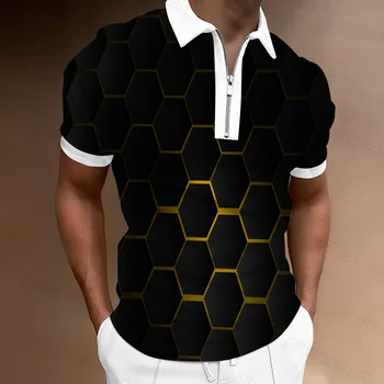 Лятна Мъжка риза с къси ръкави, с Модерна спортна мъжка риза поло, голф игрища, бизнес и ежедневни риза с къси ръкави, Горната част на мъжко облекло