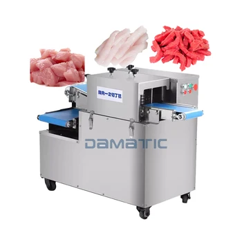 DAMATIC Триизмерна автоматична машина за нарязване на месото на кубчета/Прясно пилешко месо без кости, риба в бар, машина за нарязване на кубчета