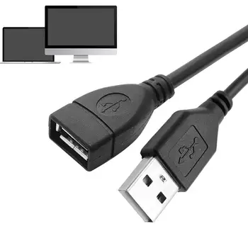 Удължител за USB кабел USB 2.0 мъжа към жената, USB удължителен кабел с различна дължина за уеб камери, слушалки виртуална реалност, принтер, твърд диск и