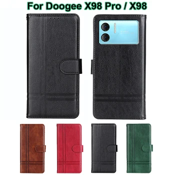 Основно За Doogee X98 Калъф Кожен Портфейл Притежателите На Карти Шкаф Флип-Надолу Капака На Телефона За Capinha Doogee X98 Pro X 98 X98Pro На Корпуса